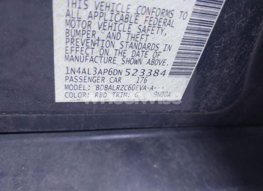 Photo 9 of 2013 Nissan Altima 2.5 S (VIN 1N4AL3AP6DN523384)