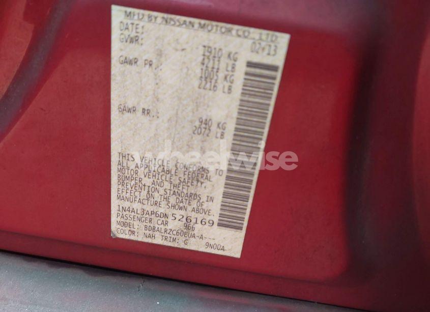 Photo 9 of 2013 Nissan Altima 2.5 S (VIN 1N4AL3AP6DN526169)