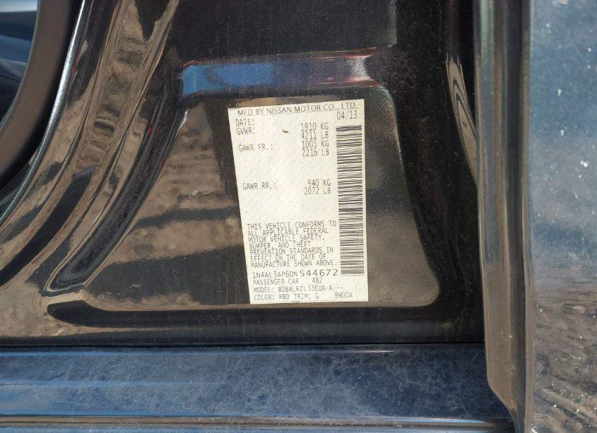 Photo 9 of 2013 Nissan Altima 2.5 S (VIN 1N4AL3AP6DN544672)