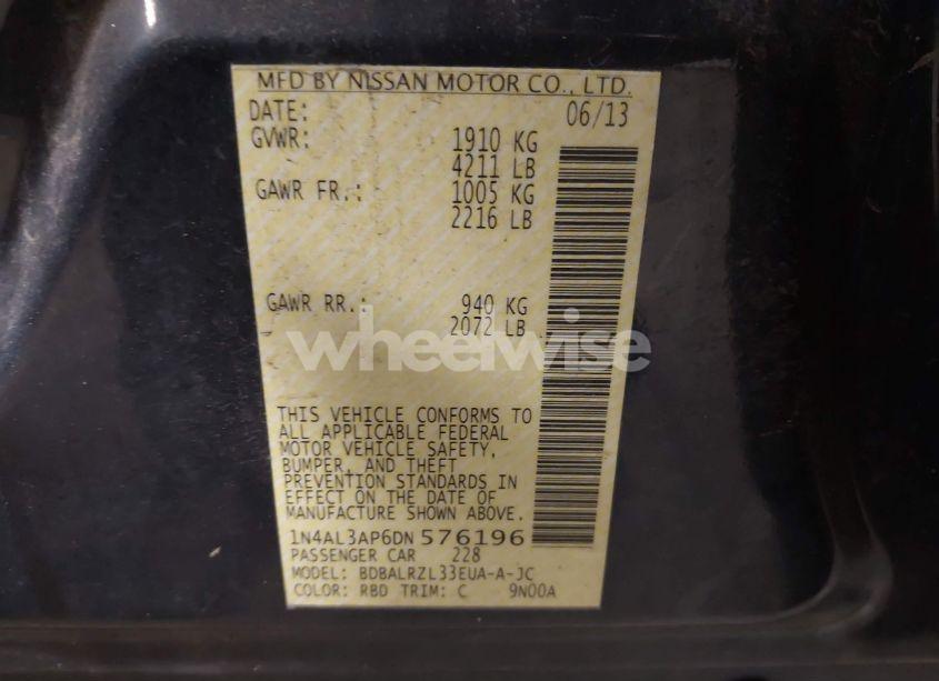 Photo 9 of 2013 Nissan Altima 2.5 S (VIN 1N4AL3AP6DN576196)