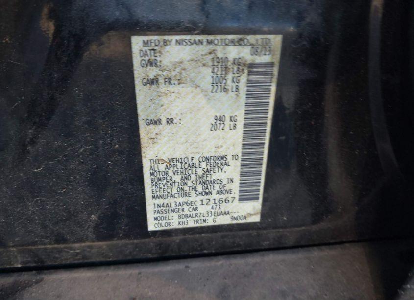 Photo 9 of 2014 Nissan Altima 2.5 S (VIN 1N4AL3AP6EC121667)