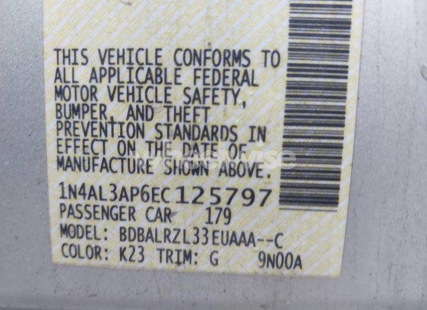 Photo 9 of 2014 Nissan Altima 2.5 S (VIN 1N4AL3AP6EC125797)