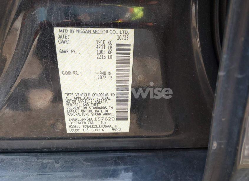 Photo 9 of 2014 Nissan Altima 2.5 S (VIN 1N4AL3AP6EC157620)