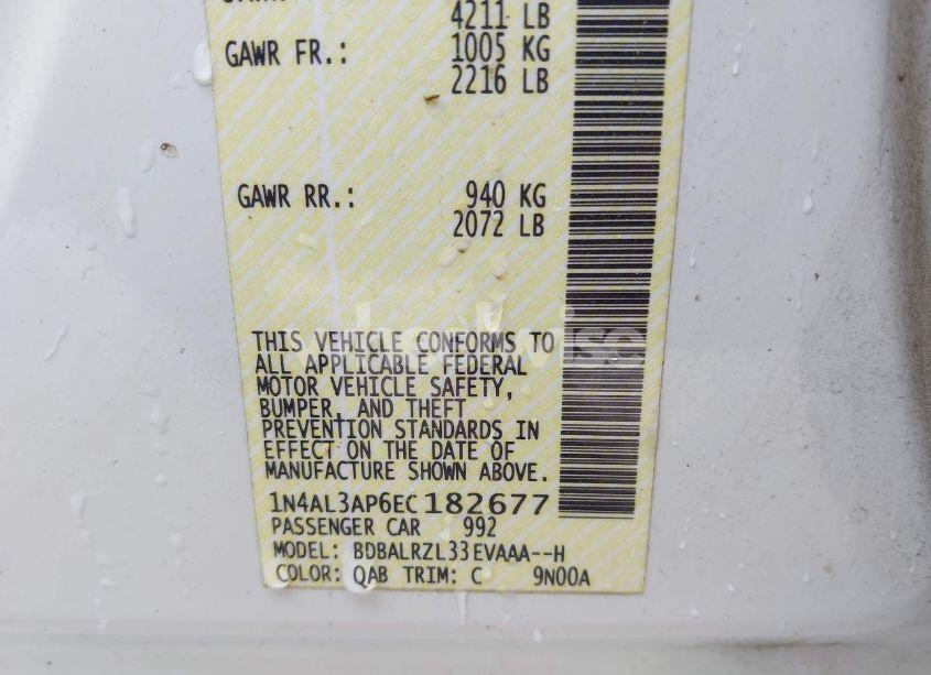 Photo 9 of 2014 Nissan Altima 2.5 S (VIN 1N4AL3AP6EC182677)