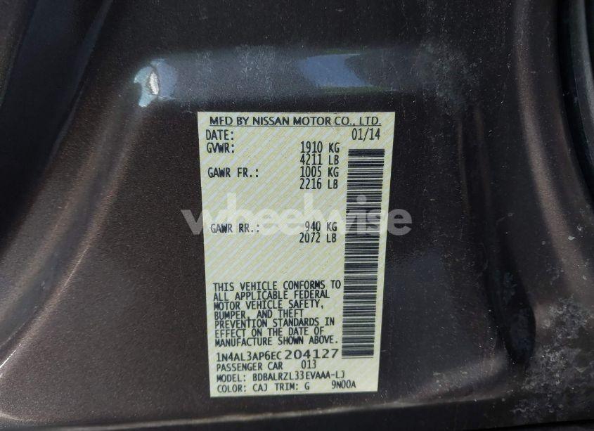 Photo 9 of 2014 Nissan Altima 2.5 S (VIN 1N4AL3AP6EC204127)