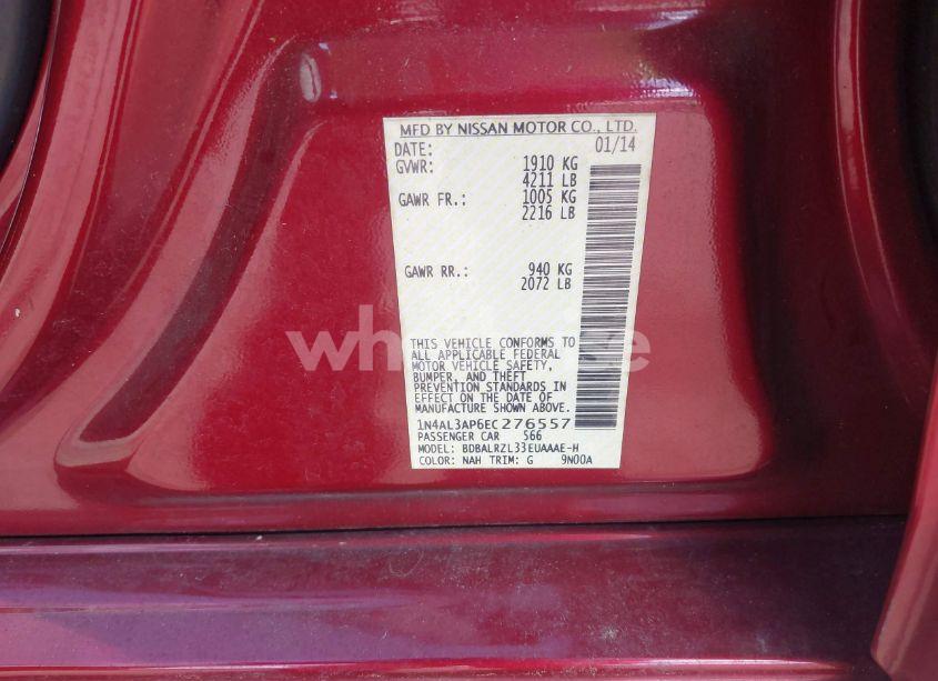 Photo 9 of 2014 Nissan Altima 2.5 S (VIN 1N4AL3AP6EC276557)