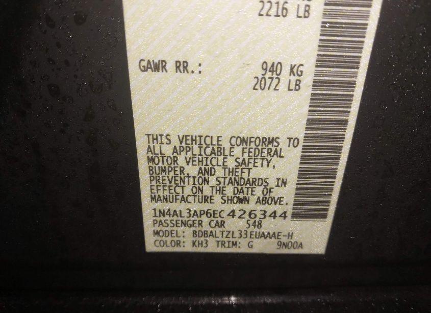 Photo 9 of 2014 Nissan Altima 2.5 SV (VIN 1N4AL3AP6EC426344)