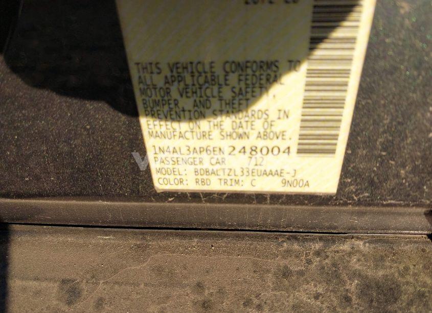 Photo 9 of 2014 Nissan Altima 2.5 SV (VIN 1N4AL3AP6EN248004)