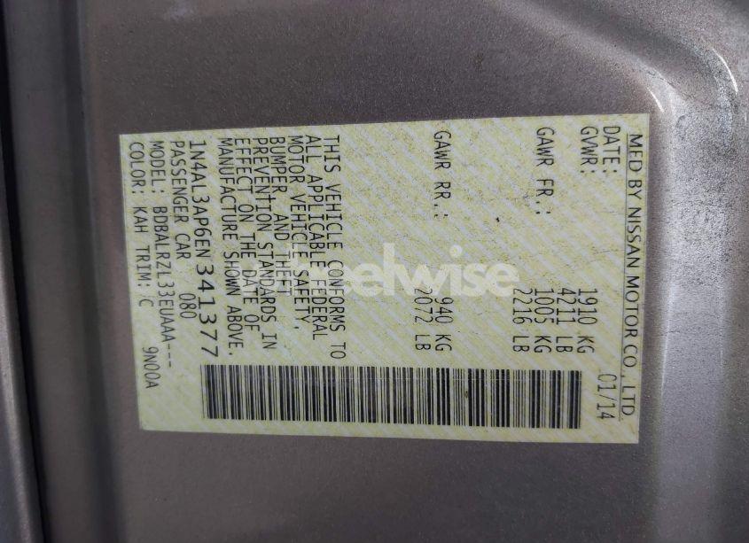 Photo 9 of 2014 Nissan Altima 2.5 S (VIN 1N4AL3AP6EN341377)