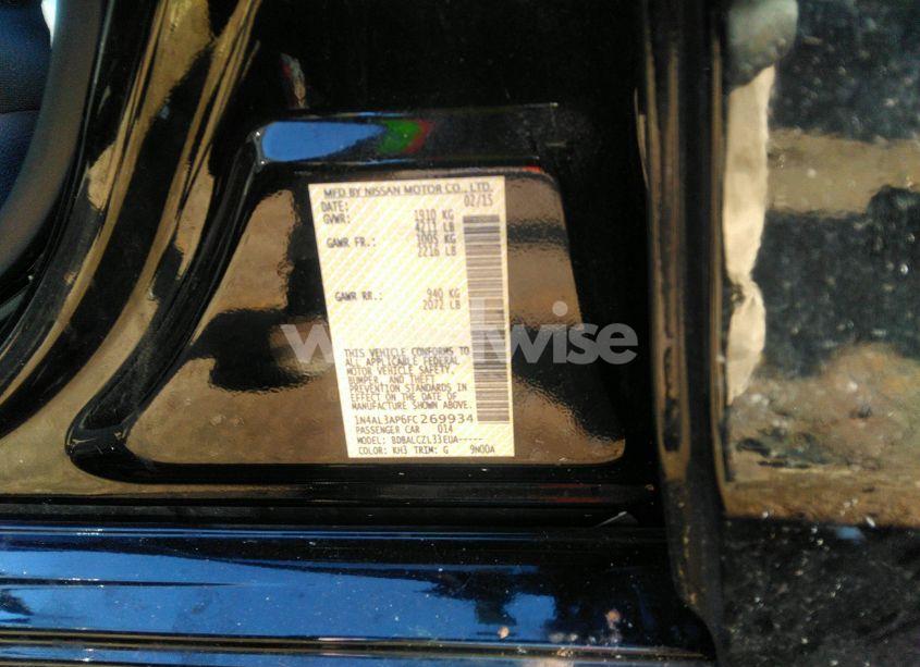 Photo 9 of 2015 Nissan Altima 2.5/2.5 S/2.5 SL/2.5 SV (VIN 1N4AL3AP6FC269934)