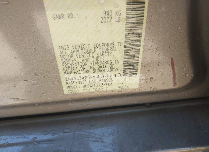 Photo 9 of 2015 Nissan Altima 2.5 S (VIN 1N4AL3AP6FN404740)