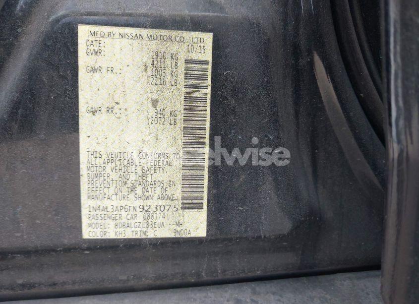 Photo 9 of 2015 Nissan Altima 2.5 S (VIN 1N4AL3AP6FN923075)