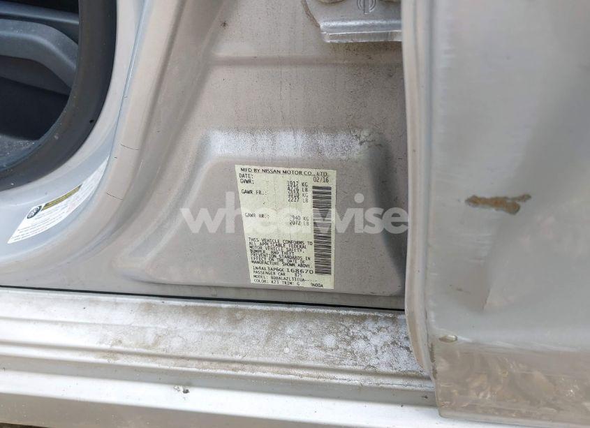 Photo 9 of 2016 Nissan Altima 2.5 (VIN 1N4AL3AP6GC168670)