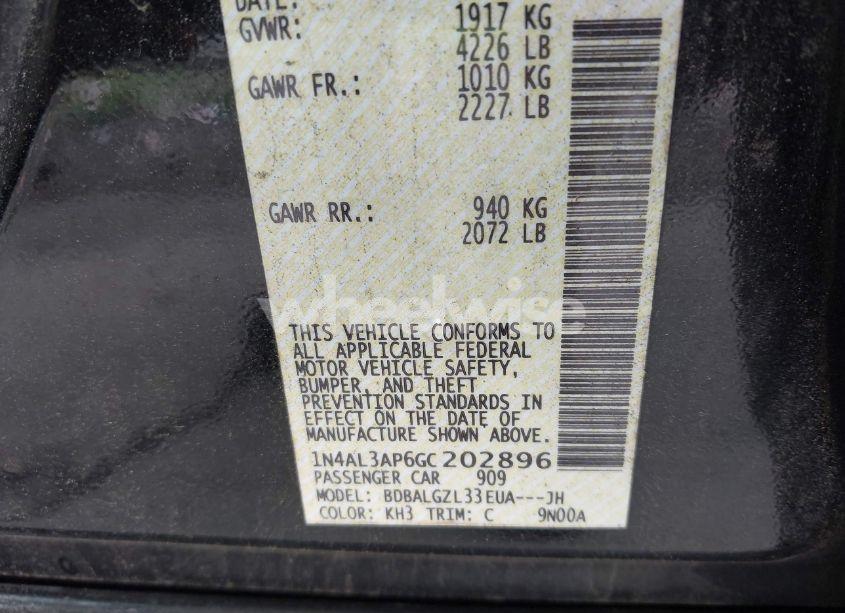 Photo 9 of 2016 Nissan Altima 2.5 S (VIN 1N4AL3AP6GC202896)