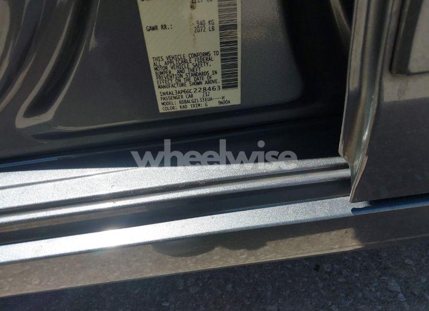 Photo 9 of 2016 Nissan Altima 2.5 S (VIN 1N4AL3AP6GC228463)