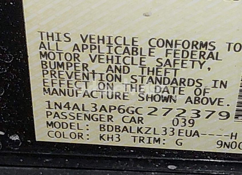 Photo 9 of 2016 Nissan Altima 2.5 SV (VIN 1N4AL3AP6GC272379)