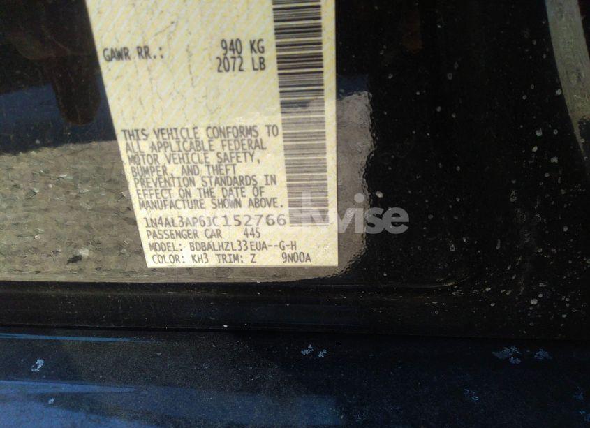 Photo 9 of 2018 Nissan Altima 2.5 SR (VIN 1N4AL3AP6JC152766)