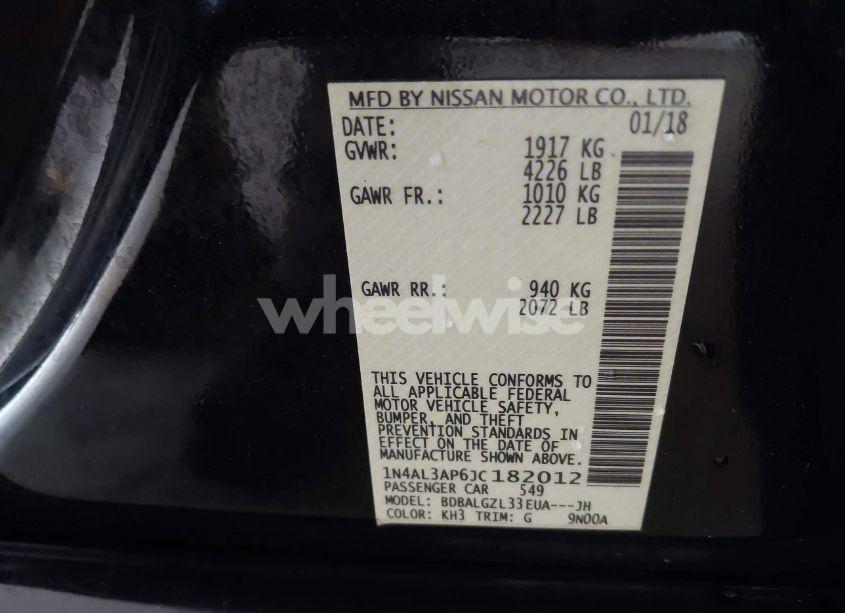 Photo 9 of 2018 Nissan Altima 2.5 S (VIN 1N4AL3AP6JC182012)