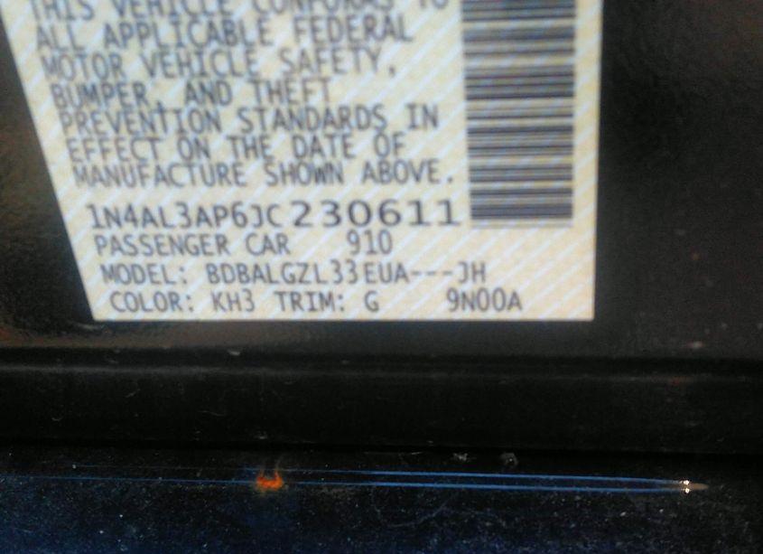 Photo 9 of 2018 Nissan Altima 2.5 S (VIN 1N4AL3AP6JC230611)