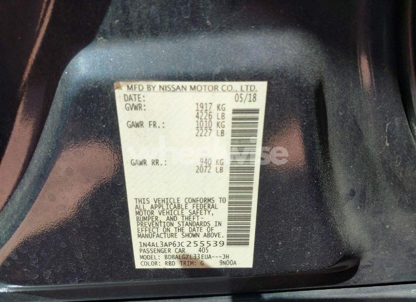 Photo 9 of 2018 Nissan Altima 2.5 S (VIN 1N4AL3AP6JC255539)