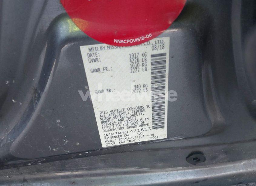 Photo 9 of 2018 Nissan Altima (VIN 1N4AL3AP6JC471813)