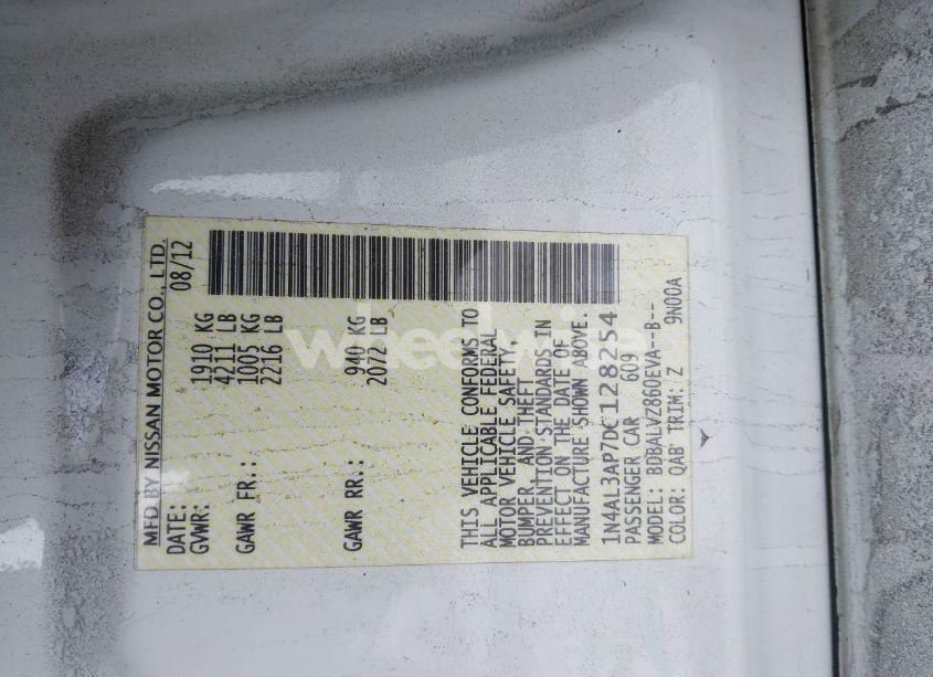 Photo 9 of 2013 Nissan Altima 2.5 SL (VIN 1N4AL3AP7DC128254)