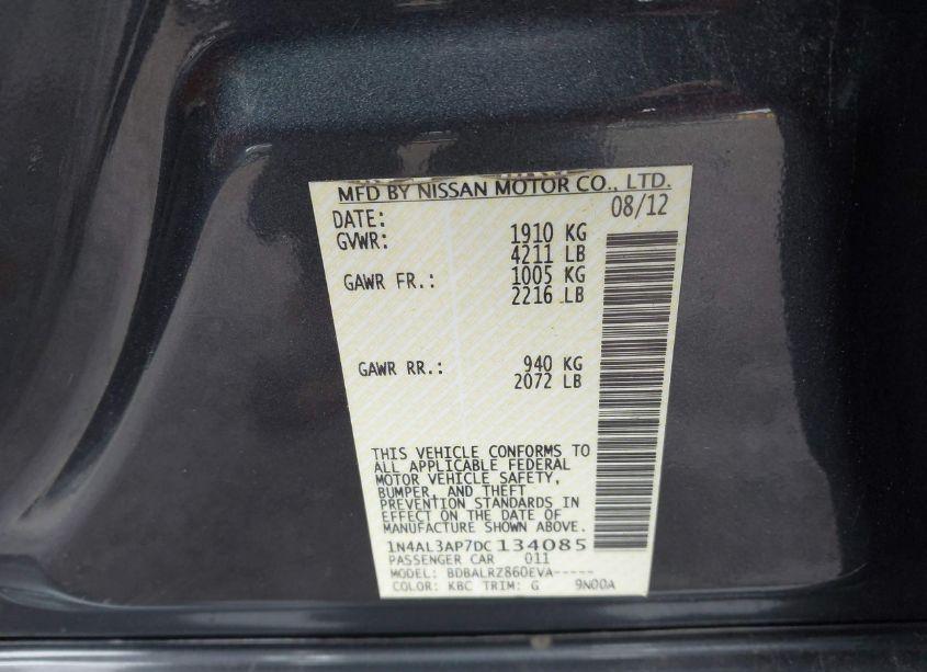 Photo 9 of 2013 Nissan Altima 2.5 S (VIN 1N4AL3AP7DC134085)