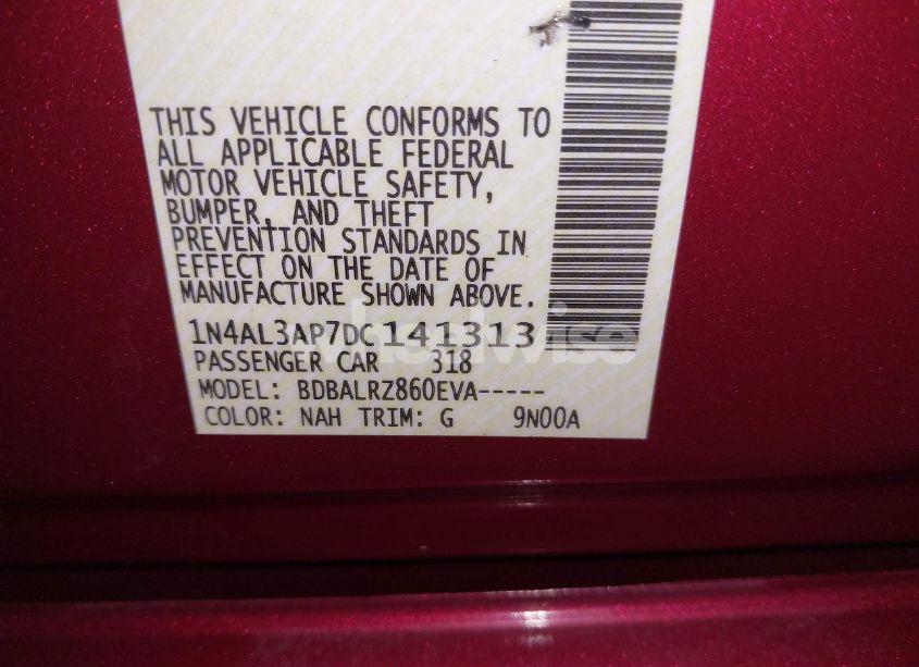 Photo 9 of 2013 Nissan Altima 2.5 S (VIN 1N4AL3AP7DC141313)