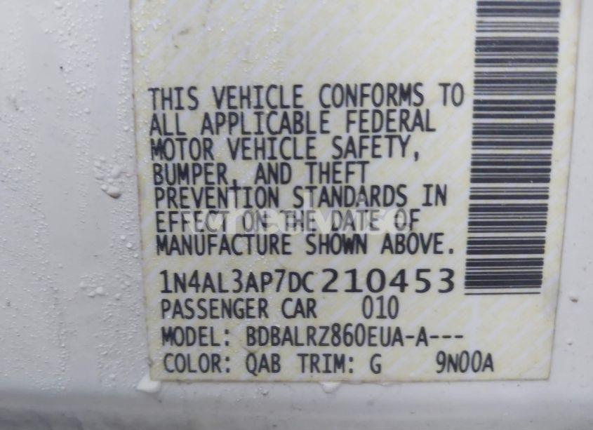 Photo 9 of 2013 Nissan Altima 2.5 S (VIN 1N4AL3AP7DC210453)