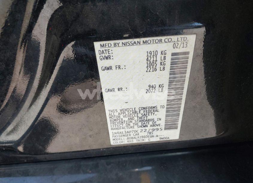 Photo 9 of 2013 Nissan Altima 2.5 S (VIN 1N4AL3AP7DC227995)