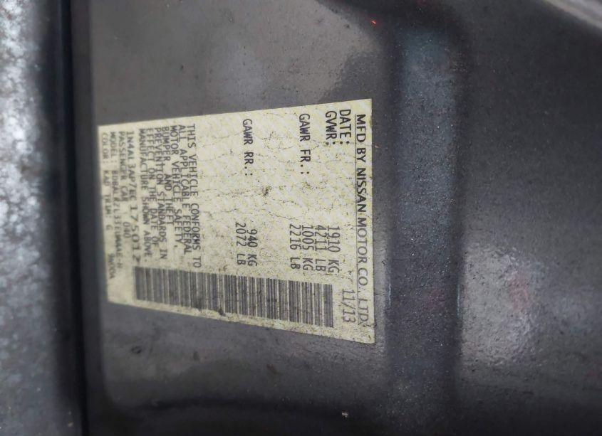 Photo 9 of 2014 Nissan Altima 2.5 S (VIN 1N4AL3AP7EC175012)