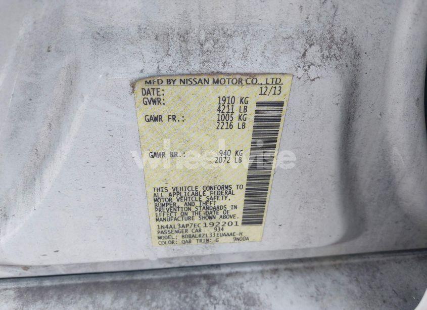 Photo 9 of 2014 Nissan Altima 2.5 S (VIN 1N4AL3AP7EC192201)