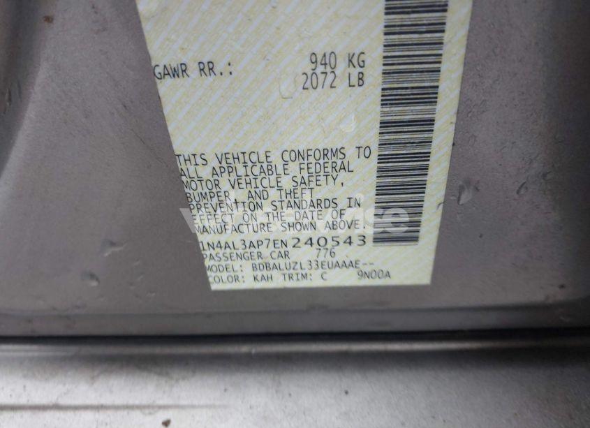 Photo 9 of 2014 Nissan Altima 2.5 SV (VIN 1N4AL3AP7EN240543)