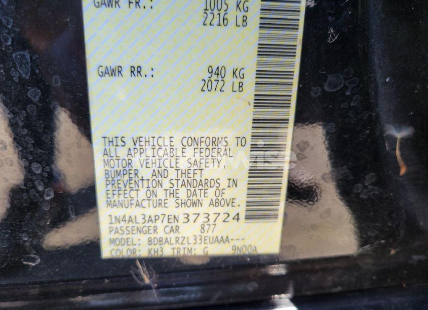 Photo 9 of 2014 Nissan Altima (VIN 1N4AL3AP7EN373724)