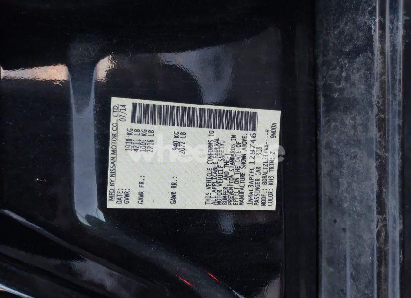 Photo 9 of 2015 Nissan Altima 2.5 SL (VIN 1N4AL3AP7FC129746)