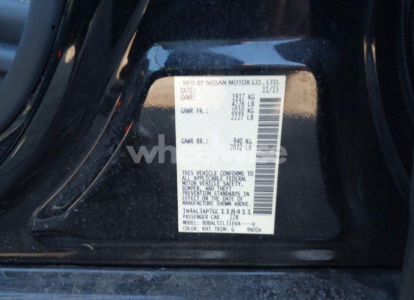 Photo 9 of 2016 Nissan Altima 2.5 SL (VIN 1N4AL3AP7GC118411)