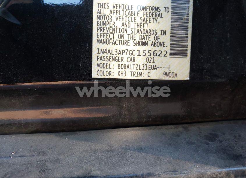 Photo 9 of 2016 Nissan Altima 2.5 SL (VIN 1N4AL3AP7GC155622)