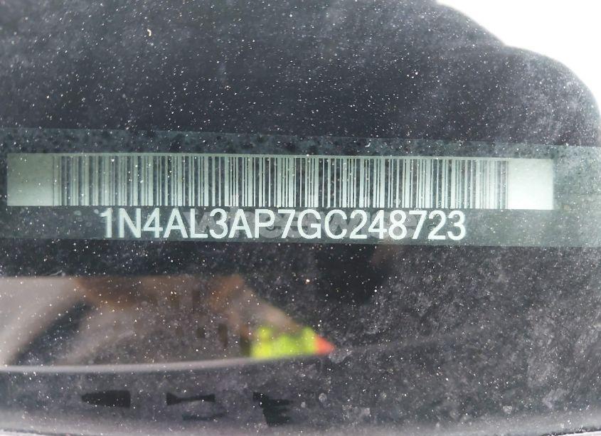 Photo 9 of 2016 Nissan Altima 2.5 SR (VIN 1N4AL3AP7GC248723)