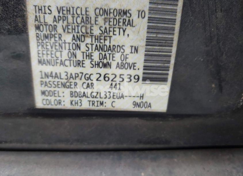 Photo 9 of 2016 Nissan Altima 2.5 S (VIN 1N4AL3AP7GC262539)