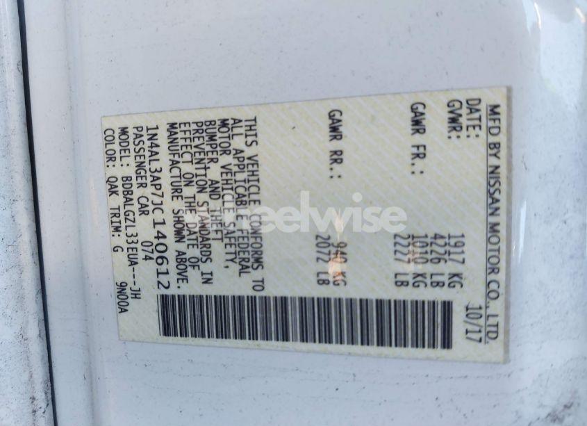 Photo 9 of 2018 Nissan Altima 2.5 S (VIN 1N4AL3AP7JC140612)