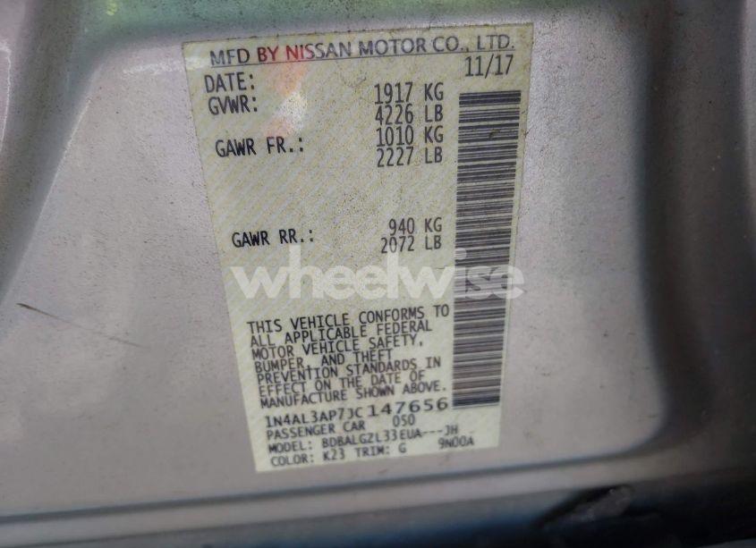 Photo 9 of 2018 Nissan Altima 2.5 S (VIN 1N4AL3AP7JC147656)