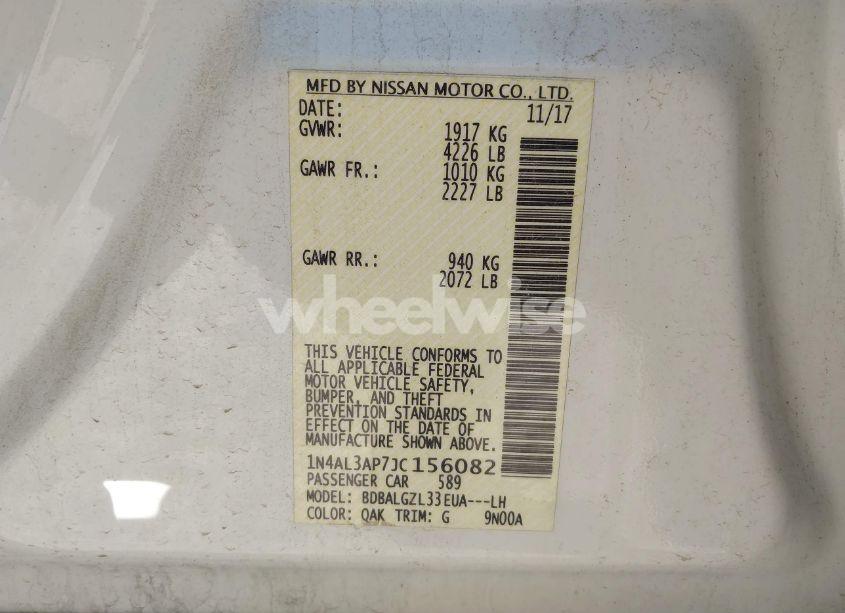 Photo 9 of 2018 Nissan Altima 2.5 S (VIN 1N4AL3AP7JC156082)