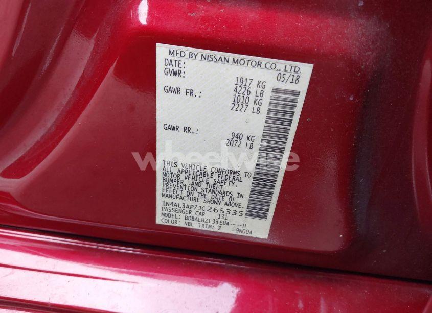 Photo 9 of 2018 Nissan Altima 2.5 SR (VIN 1N4AL3AP7JC265335)