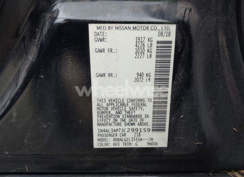 Photo 9 of 2018 Nissan Altima 2.5 S (VIN 1N4AL3AP7JC299159)