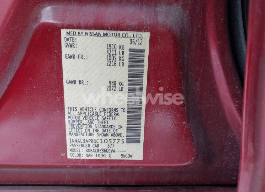 Photo 9 of 2013 Nissan Altima 2.5 S (VIN 1N4AL3AP8DC105775)
