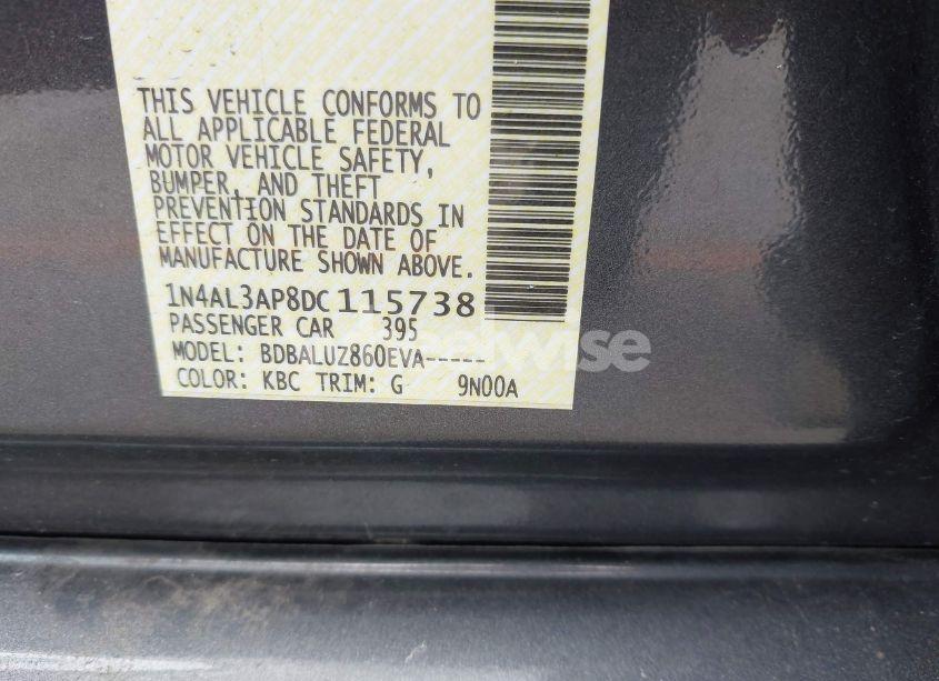 Photo 9 of 2013 Nissan Altima 2.5 SV (VIN 1N4AL3AP8DC115738)