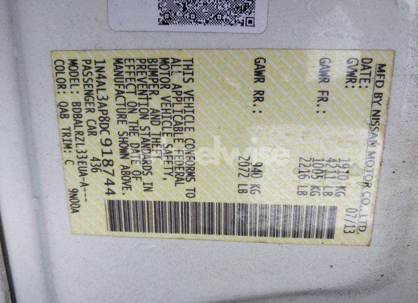 Photo 9 of 2013 Nissan Altima 2.5 S (VIN 1N4AL3AP8DC918744)