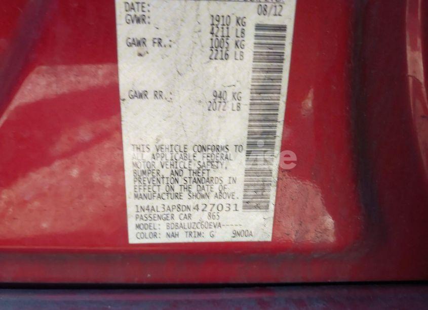 Photo 9 of 2013 Nissan Altima 2.5 SV (VIN 1N4AL3AP8DN427031)