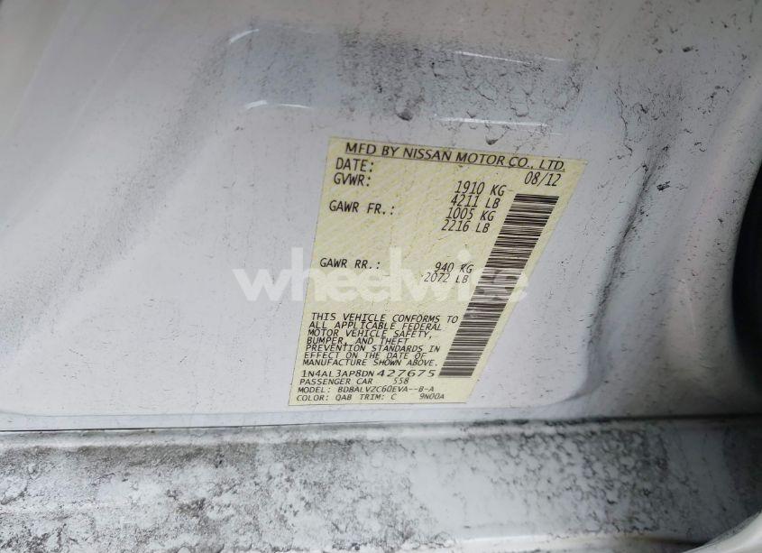 Photo 9 of 2013 Nissan Altima 2.5 SL (VIN 1N4AL3AP8DN427675)