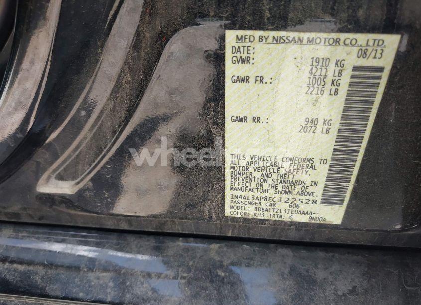 Photo 9 of 2014 Nissan Altima 2.5 SV (VIN 1N4AL3AP8EC122528)